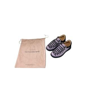 Two Thousand Never Purple Leather Sneakers Mens 7 Womens 10